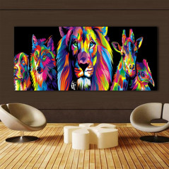 Leeuwen en tijgers - kleurrijke dieren - Vanaf € 35,88