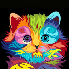 Katten-Kleurrijke kat Arthur- Vanaf 21,59 €