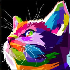 Cats-Colourful cat yona- Vanaf 21,59 €