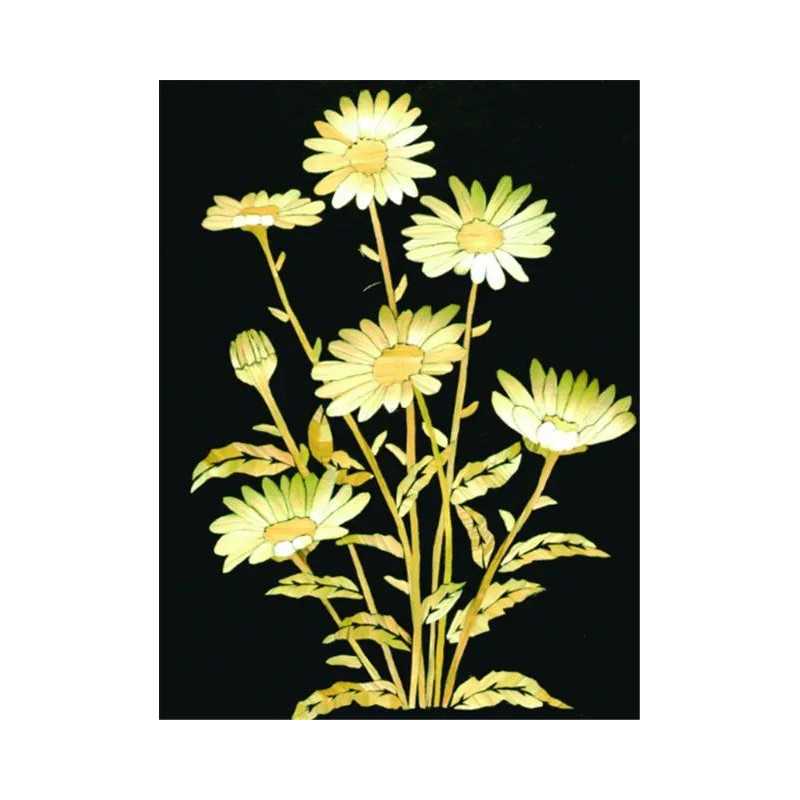 Bloemen-Zwarte en gele bloemen Léna- Vanaf 20,28 €