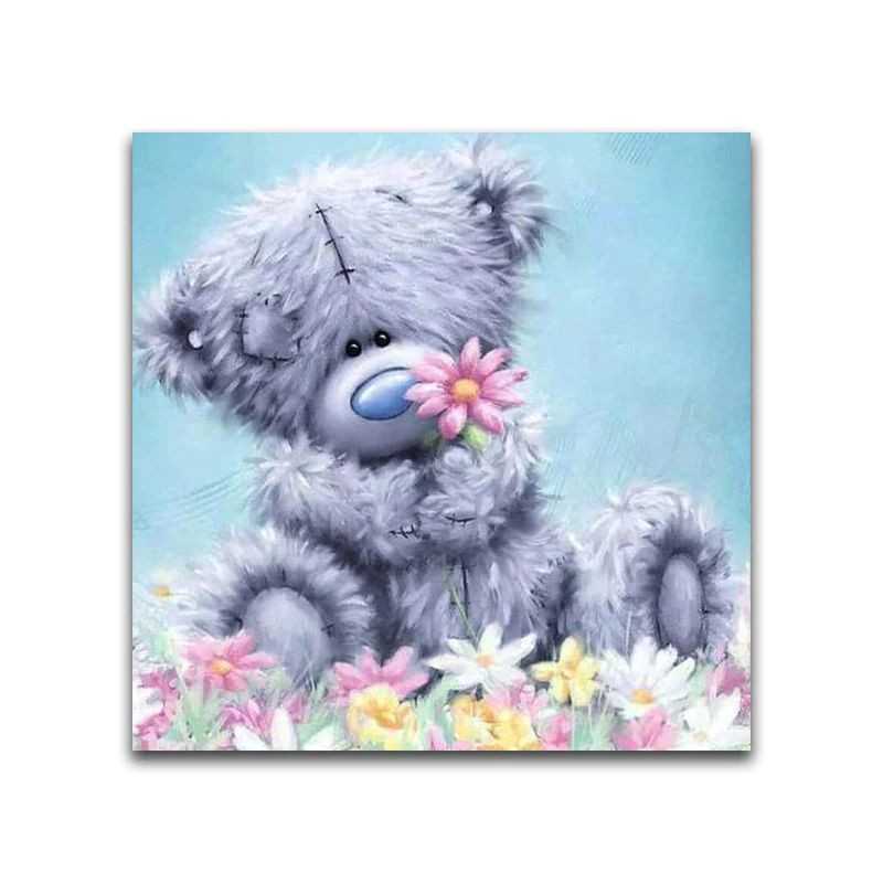 Teddybeer-Roze bloem pluche beer- Vanaf 21,59 €