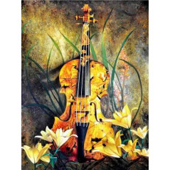 Muziekinstrumenten-Viool gele bloemen- Vanaf 13,08 €