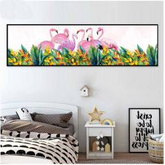 Vogels - Roze flamingo en bloemen - Vanaf 41,88 €
