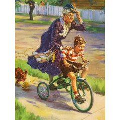 Bejaarde - Grootouders en kleinkinderen op de fiets - Vanaf 13,08 €