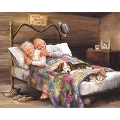 Bejaarde - Bejaarde echtpaar in bed - Vanaf 13,08 €