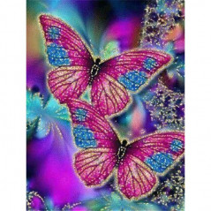 Vlinders-bloemen en vlinder 3D kleur B- Vanaf 16,90 €