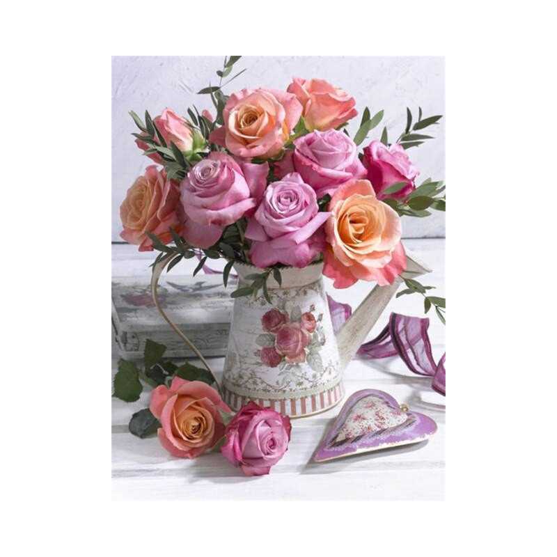 Bloemen-roze lavatza boeket- Vanaf 20,28 €